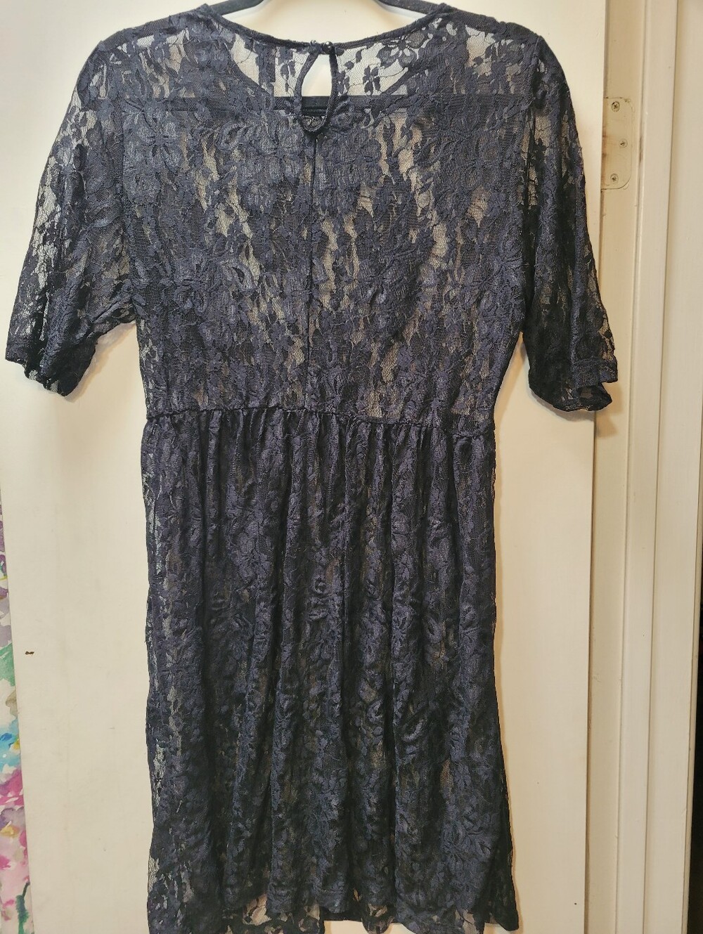 Lace Overlay Women's Dress